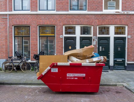 Waste removal truck in Kenton