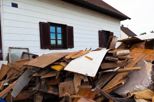 Professional builders waste clearance team at work